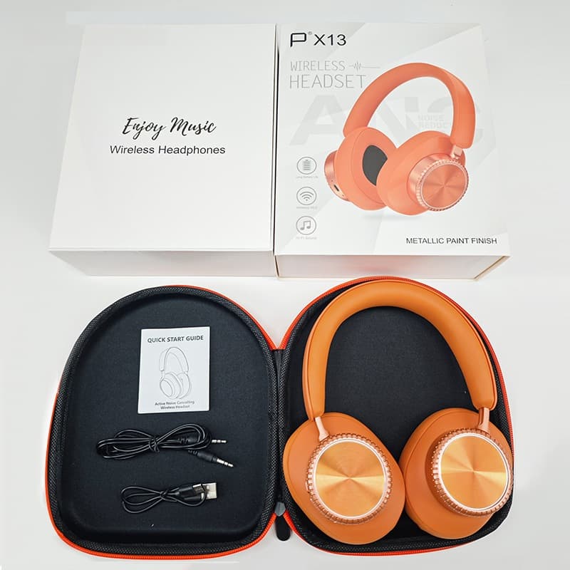 Fone de Ouvido Bluetooth Sem Fio Over-Ear com Cancelamento de Ruído e Estojo