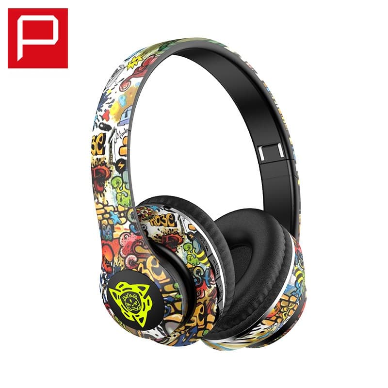 Fone de Ouvido Bluetooth Dobrável Over-Ear com Design Grafite